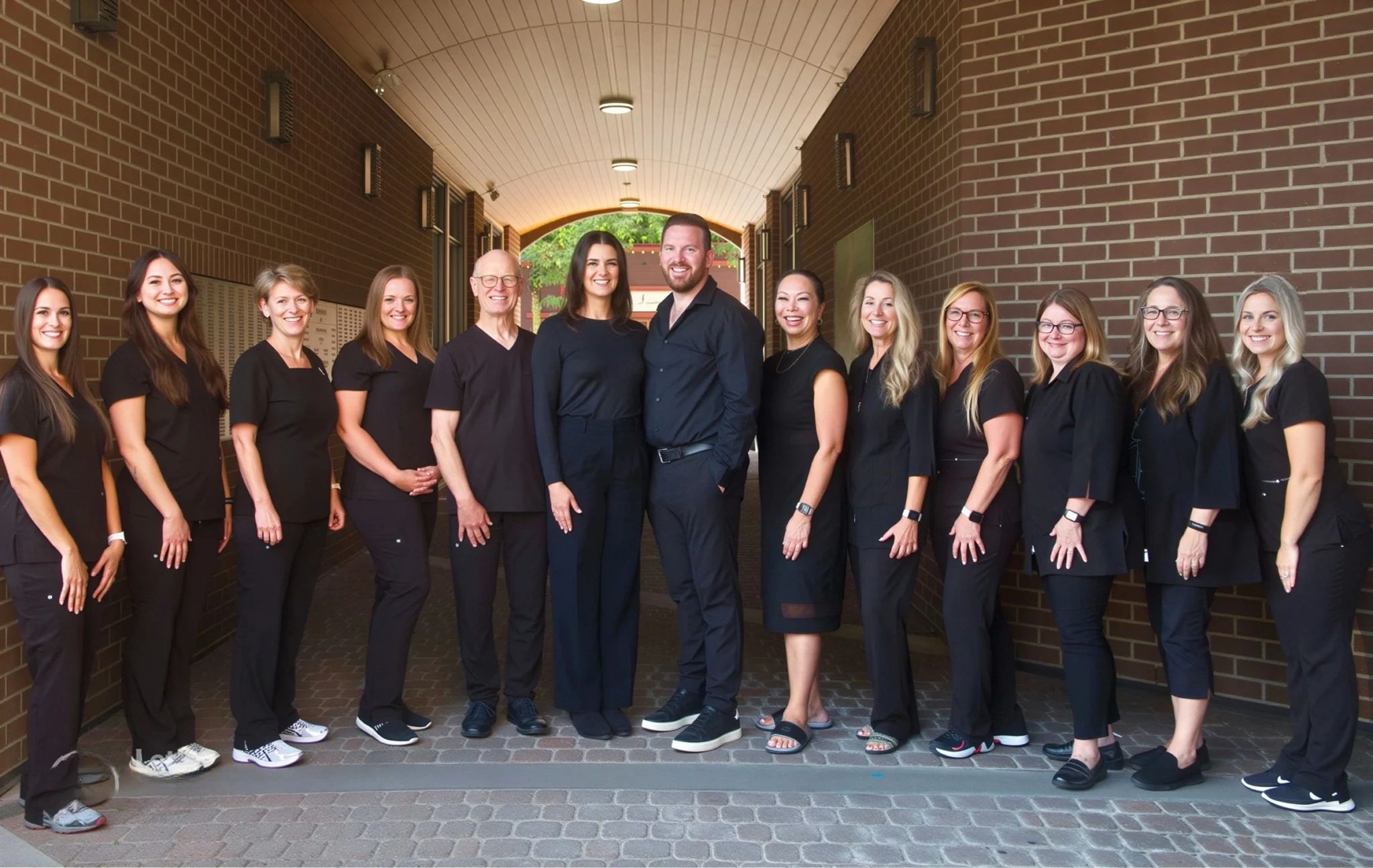 bedford dental centre building exterior with whole team