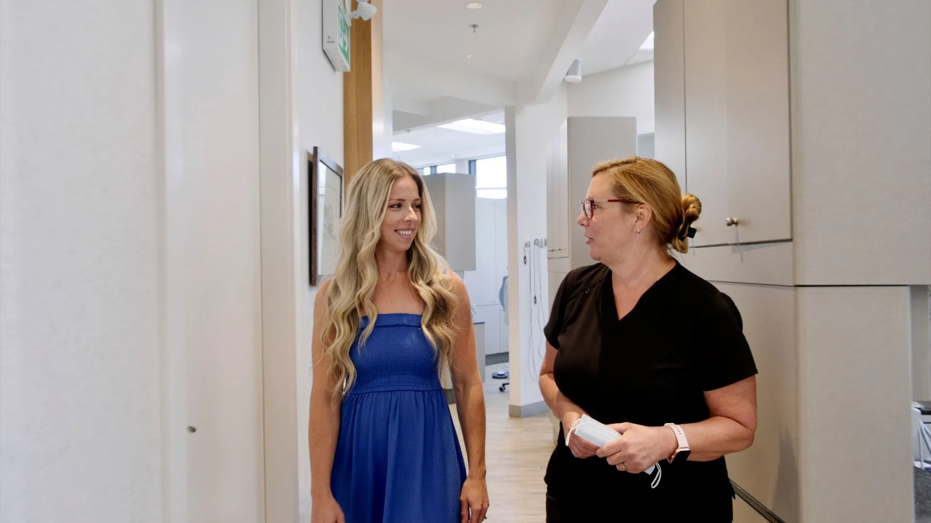 bedford dental centre staff and clinic hallway